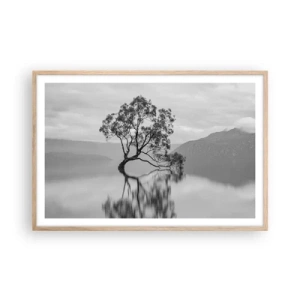 Pôster com moldura de carvalho claro - Existe um país assim - 91x61 cm