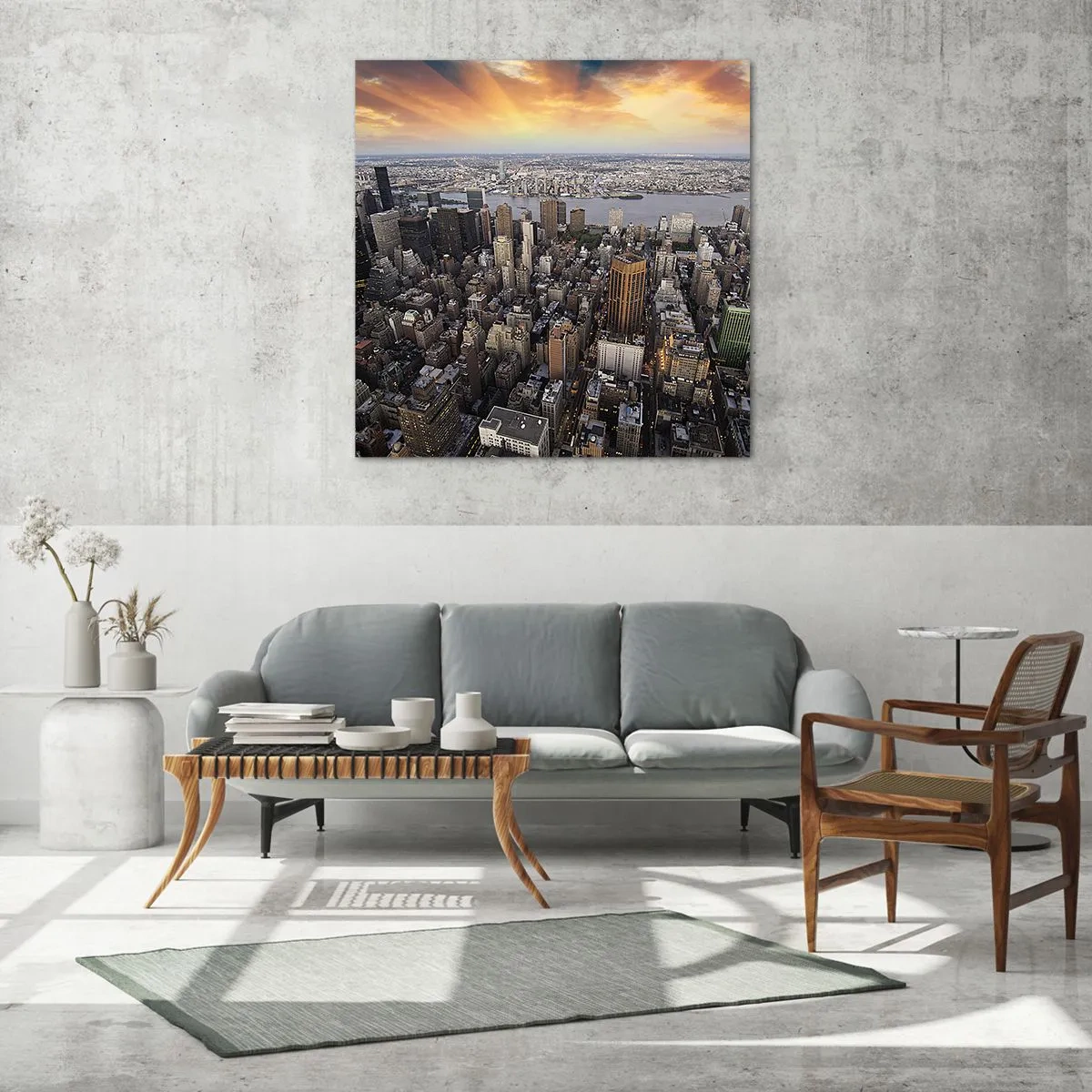 Quadro em vidro - O coração pulsante do nosso tempo - 30x30 cm