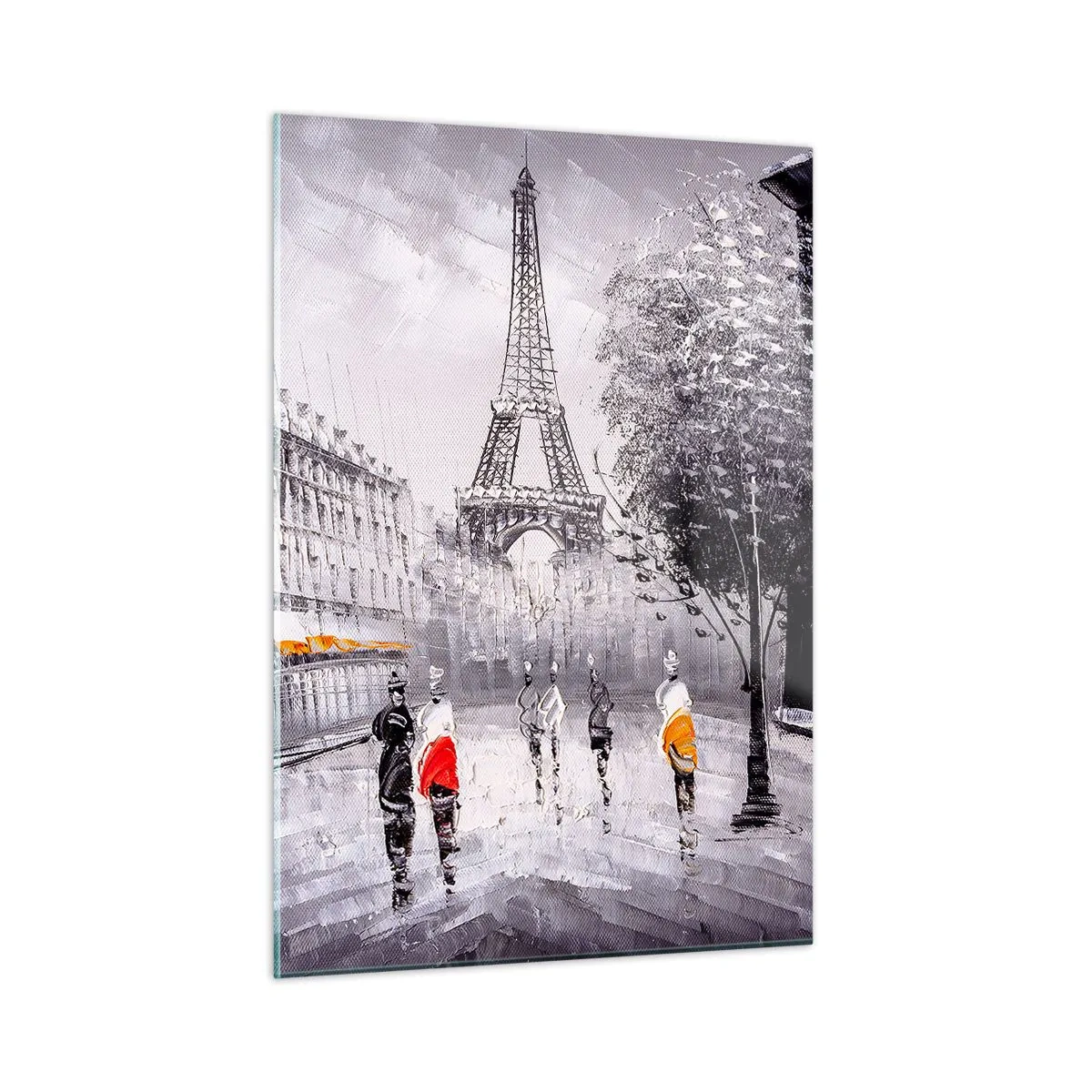 Quadro em vidro - Passeio em Paris - 50x70 cm