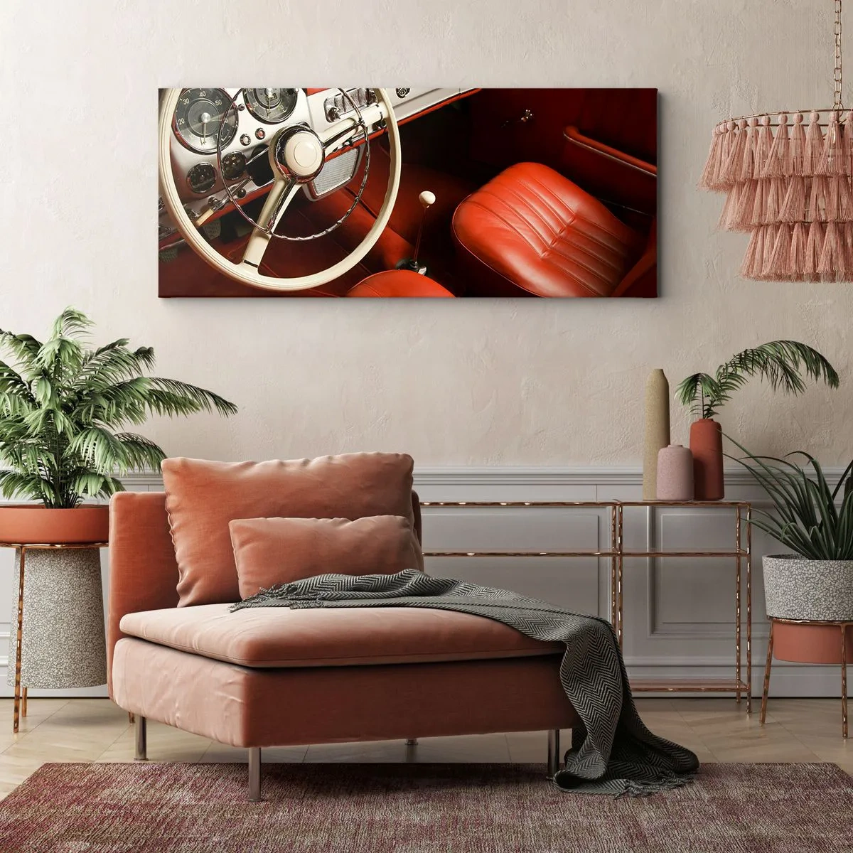 Quadro em tela - Luxo vintage - 140x50 cm