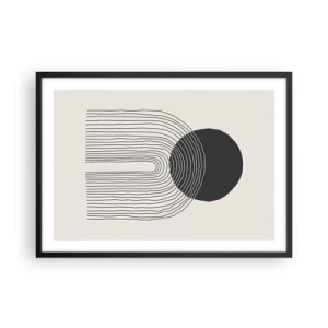 Pôster com moldura preta - Tremores e confiança - 70x50 cm