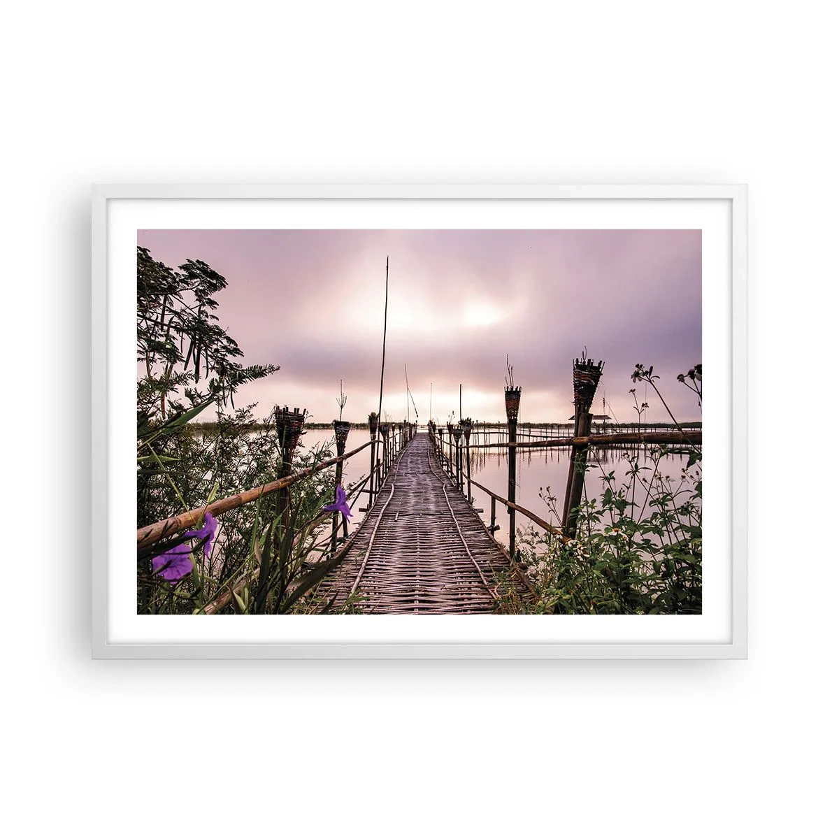 Pôster em moldura branca - Paz e tranquilidade da Ásia - 70x50 cm