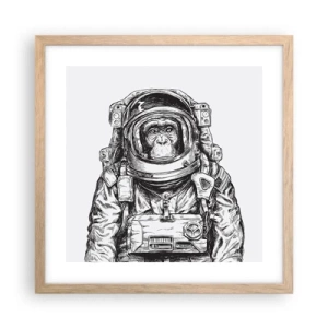 Pôster com moldura de carvalho claro - Evolução alternativa - 40x40 cm