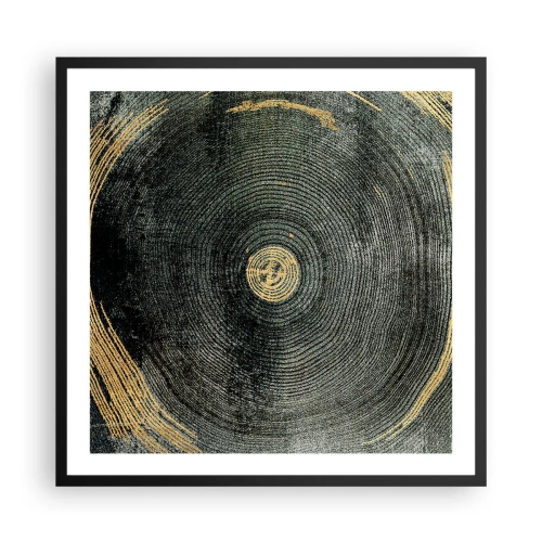 Pôster com moldura preta - Mudança e persistência - 60x60 cm