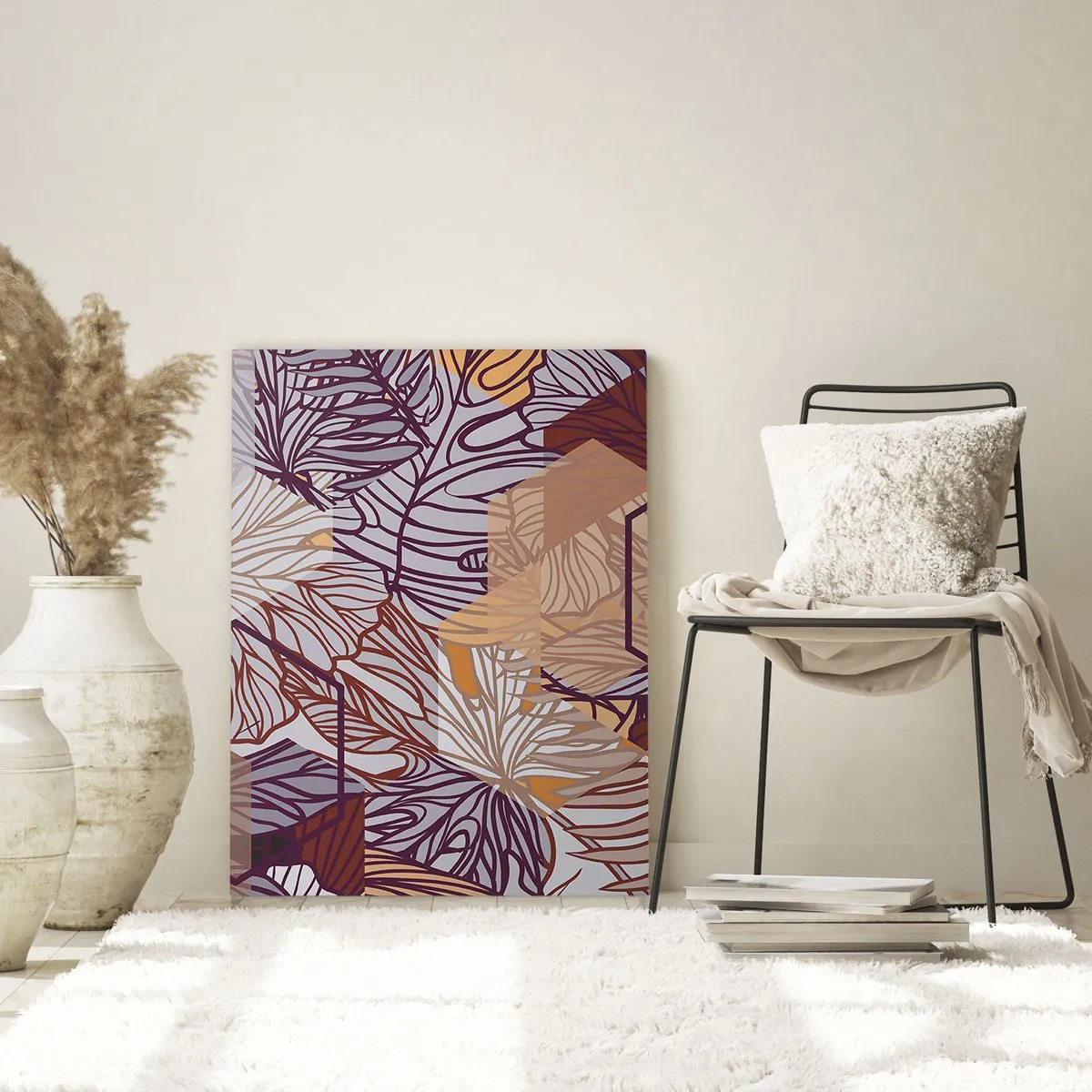 Quadro em vidro - A impossível relação entre a geometria e a natureza - 50x70 cm