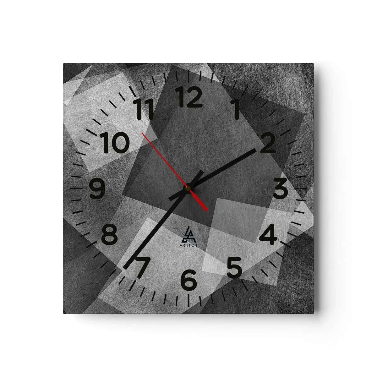 Relógio de parede - Relógio em vidro - Um eterno símbolo da durabilidade e da ordem - 40x40 cm