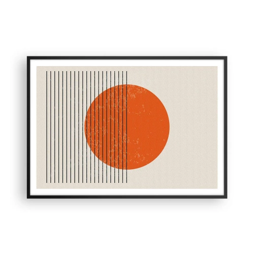 Pôster com moldura preta - Sempre sol - 100x70 cm
