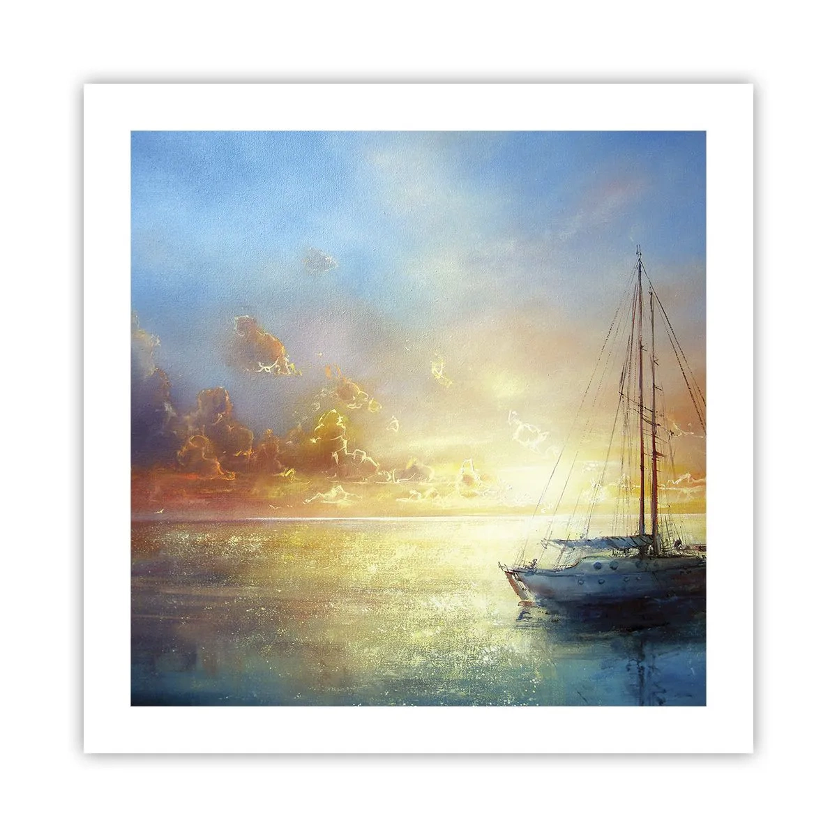 Pôster - Na baía dourada - 50x50 cm
