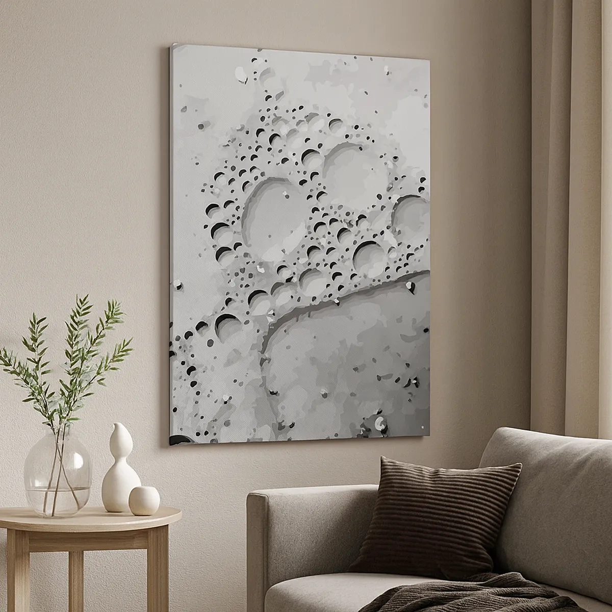 Quadro em tela - Vestígio de espuma - 50x70 cm