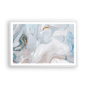 Pôster em moldura branca - Branco elevado - 91x61 cm