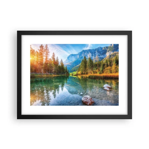 Pôster com moldura preta - A suavidade do outono - 40x30 cm