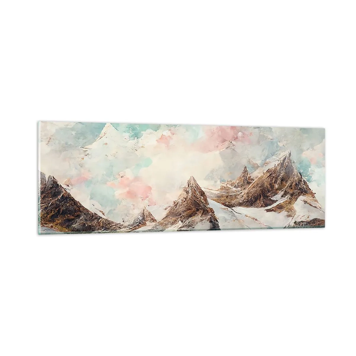 Quadro em vidro - Lâminas de rocha - 90x30 cm