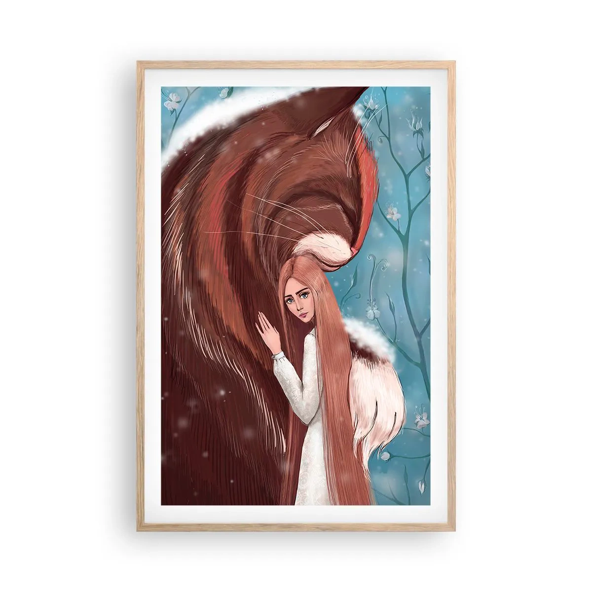 Pôster com moldura de carvalho claro - Bem-vindo ao conto de fadas - 61x91 cm