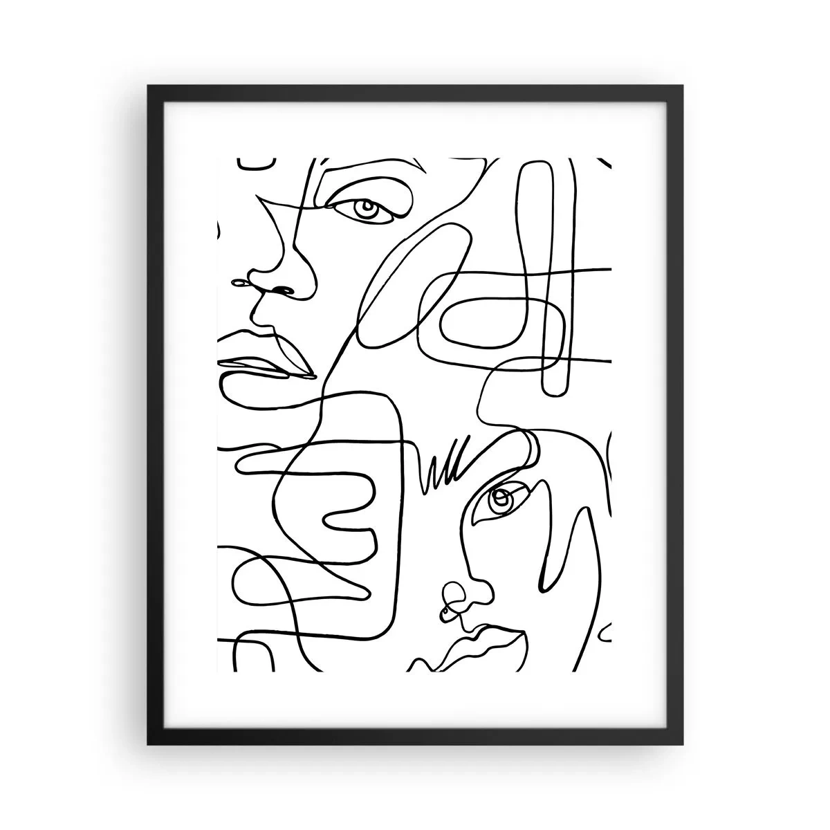 Pôster com moldura preta - Em emoções emaranhadas - 40x50 cm