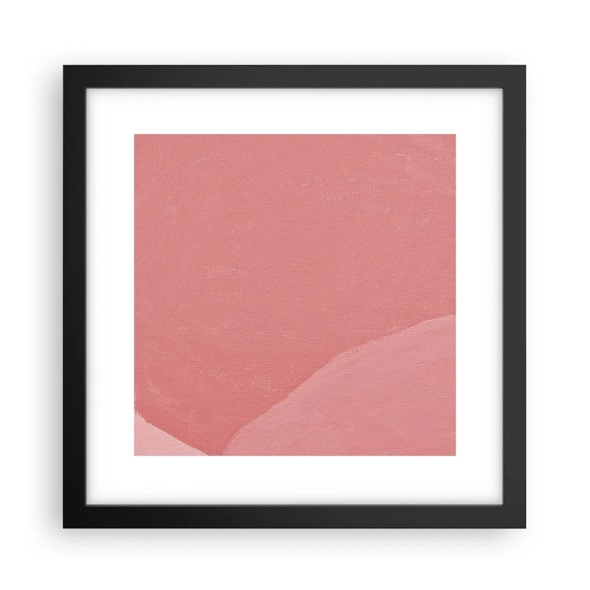 Pôster com moldura preta - Composição orgânica em rosa - 30x30 cm