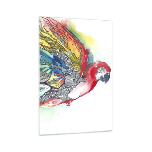 Quadro em vidro - Viva com cor - 70x100 cm