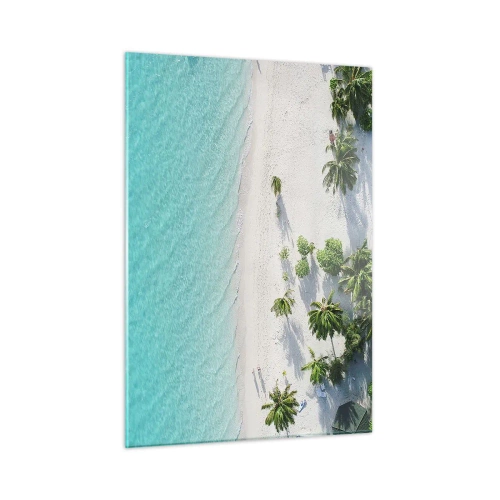 Quadro em vidro - Férias no paraíso - 50x70 cm