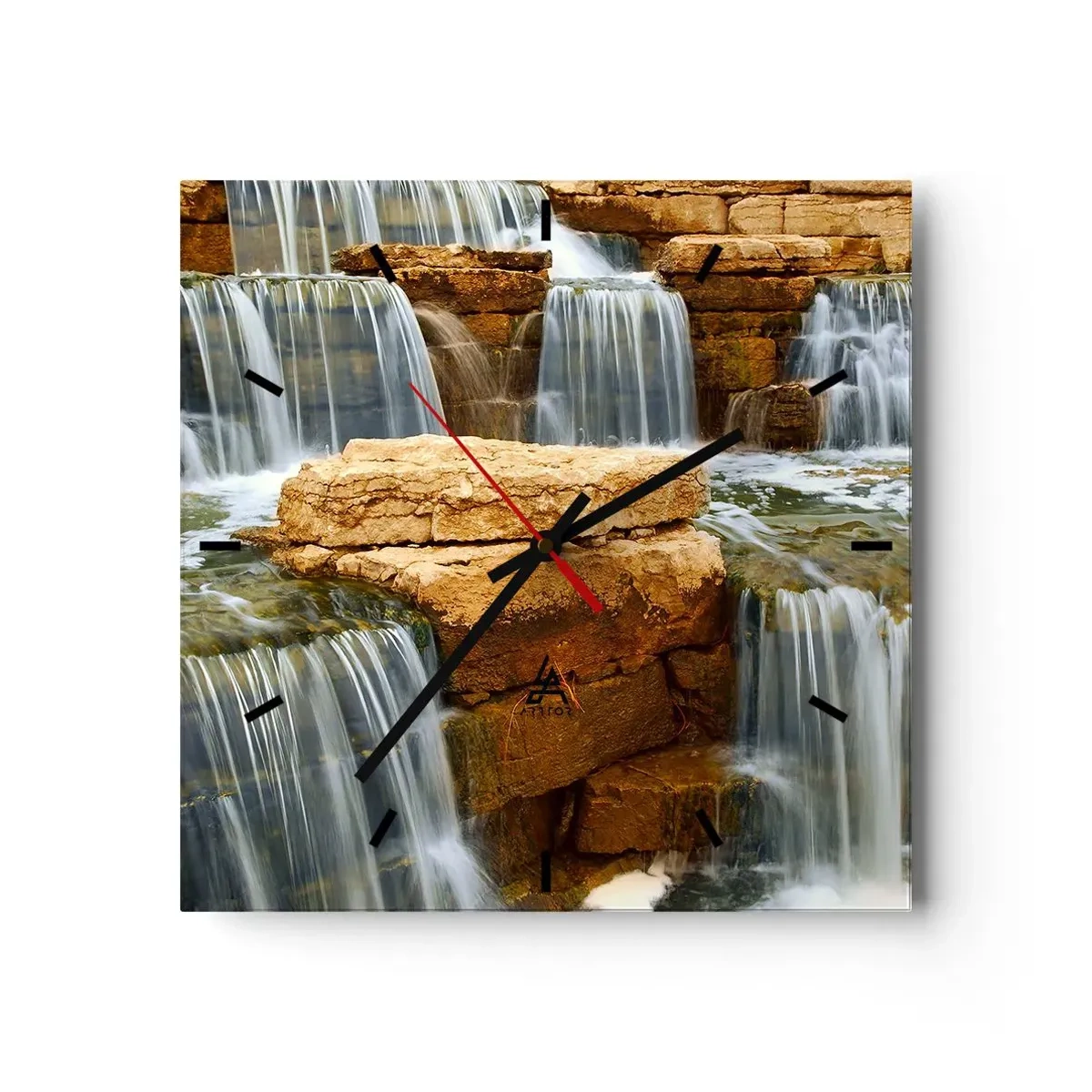 Relógio de parede - Relógio em vidro - Escadas para o céu - 40x40 cm