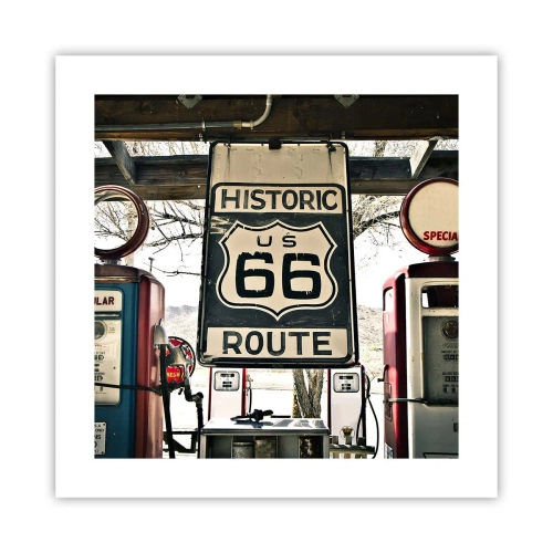 Pôster - Viagens retro americanas - 40x40 cm