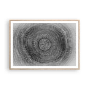 Pôster com moldura de carvalho claro - Sinal dos tempos - 100x70 cm