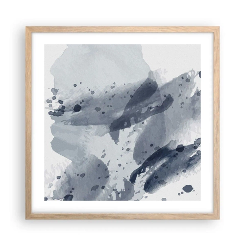 Pôster com moldura de carvalho claro - Um estudo da natureza da água - 50x50 cm