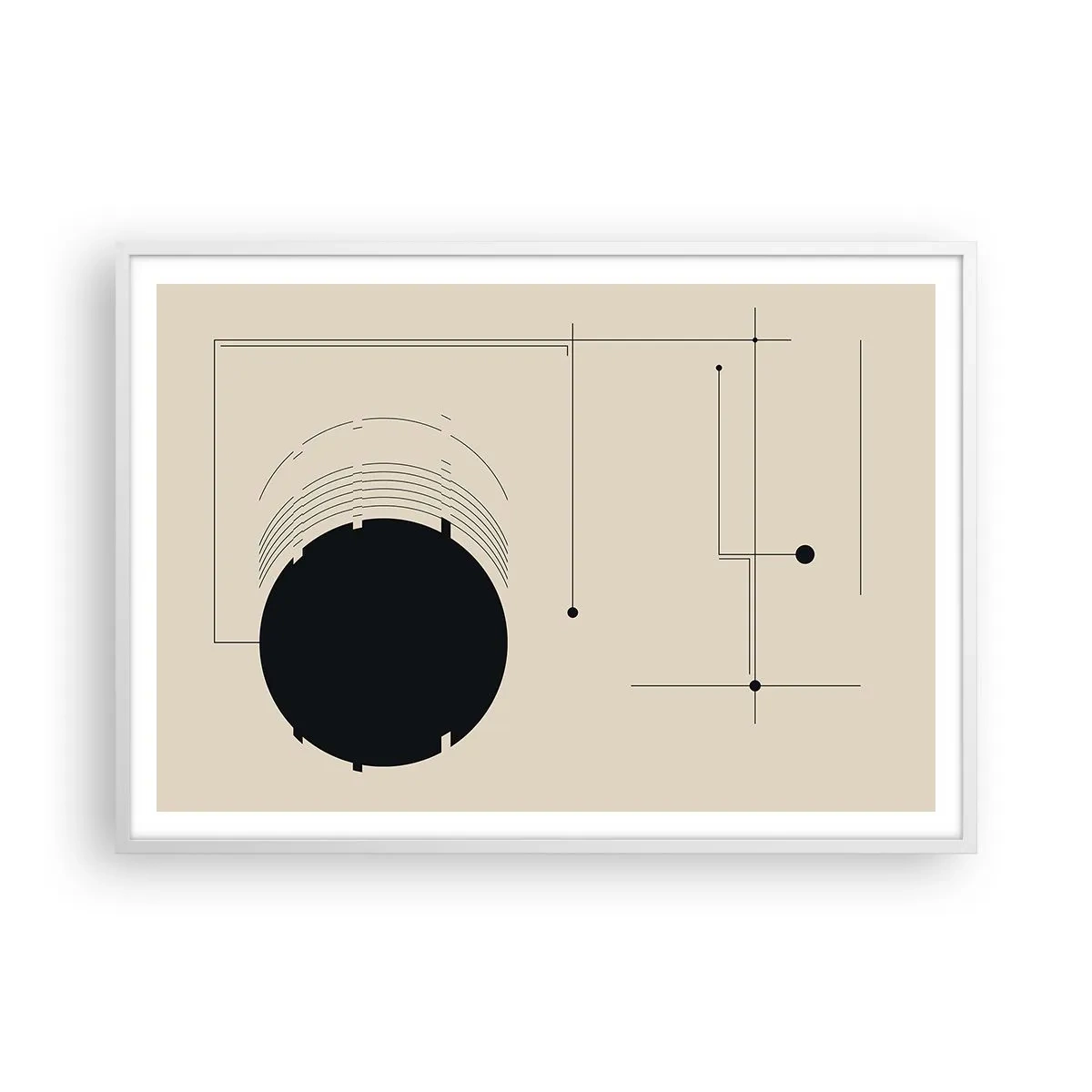 Pôster em moldura branca - Composição flexível e dinâmica - 100x70 cm