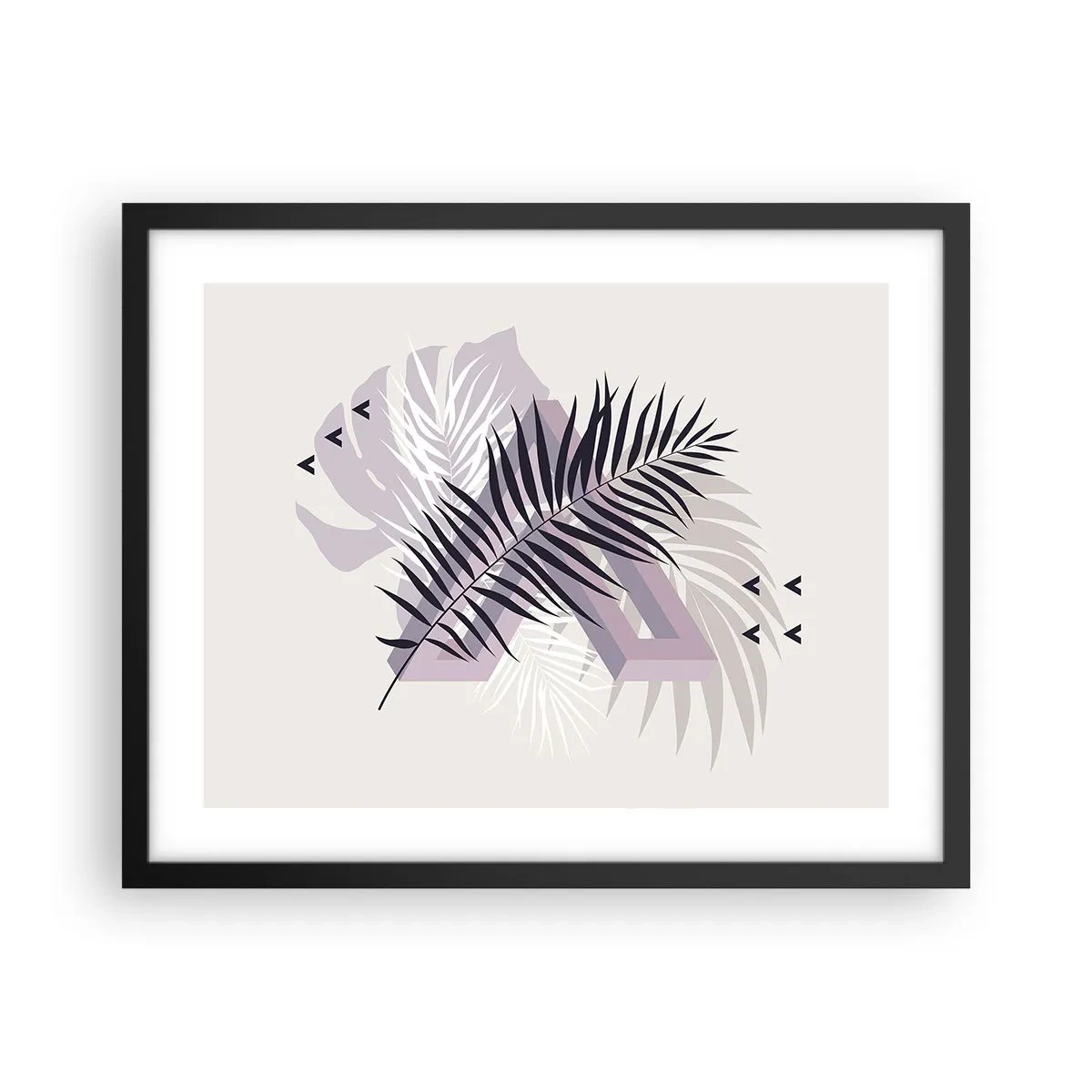 Pôster com moldura preta - A sombra de uma sombra - 50x40 cm