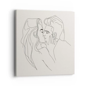 Quadro em tela - Emaranhados pelo sentimento - 40x40 cm