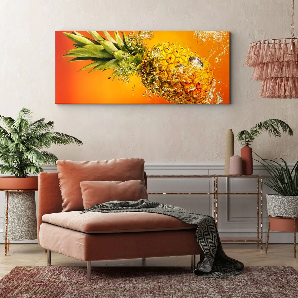 Quadro em tela - Frescor suculento tropical - 140x50 cm