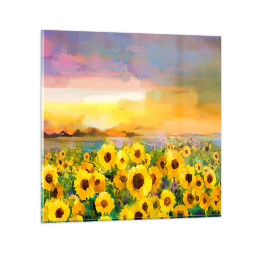 Quadro em vidro - O próprio sol desceu à terra - 70x70 cm