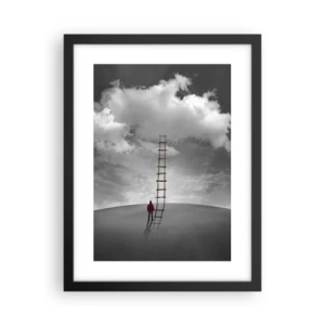 Pôster com moldura preta - Tudo é possível - 30x40 cm