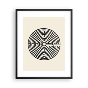 Pôster com moldura preta - Ordem misteriosa - 40x50 cm