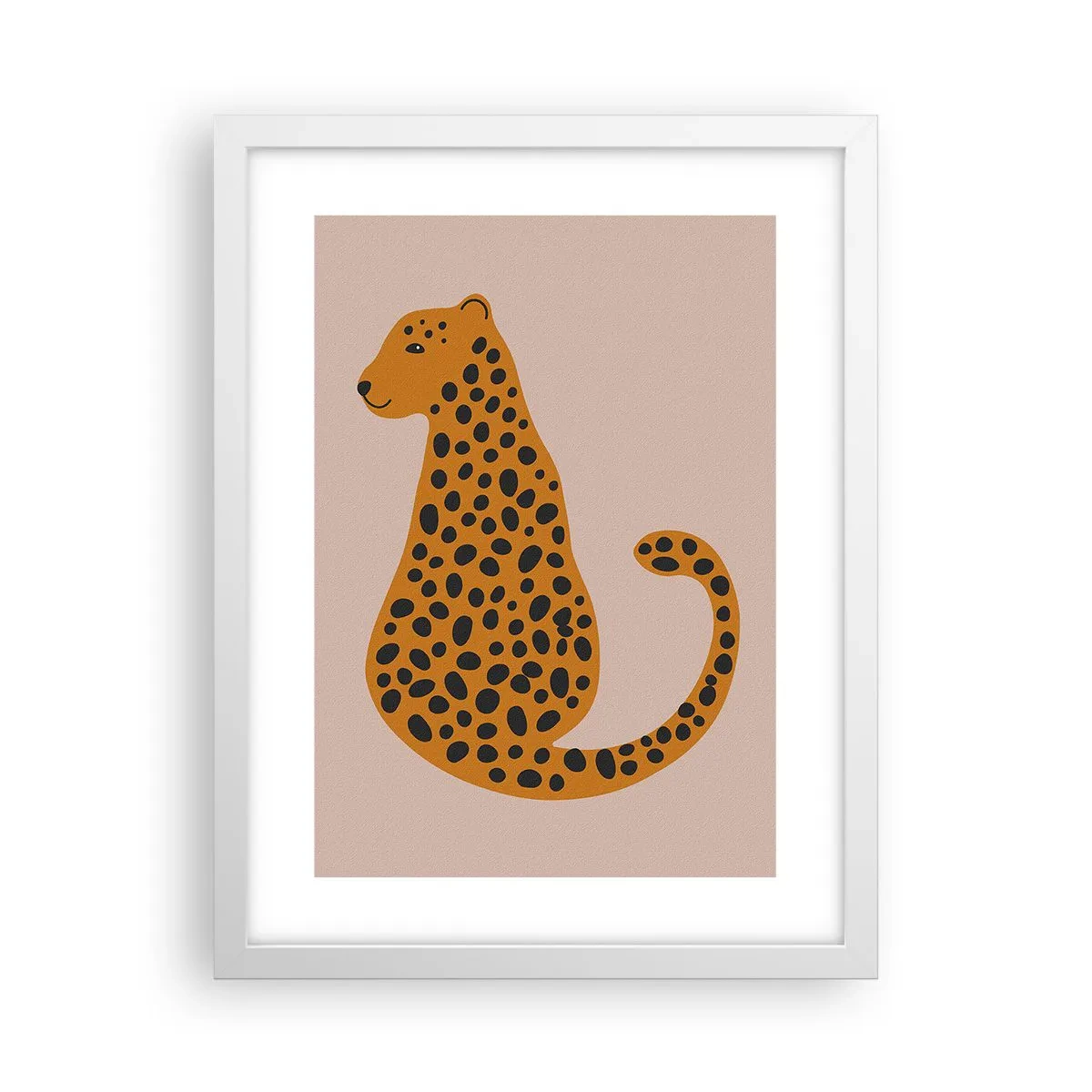 Pôster em moldura branca - A estampa de leopardo está na moda - 30x40 cm