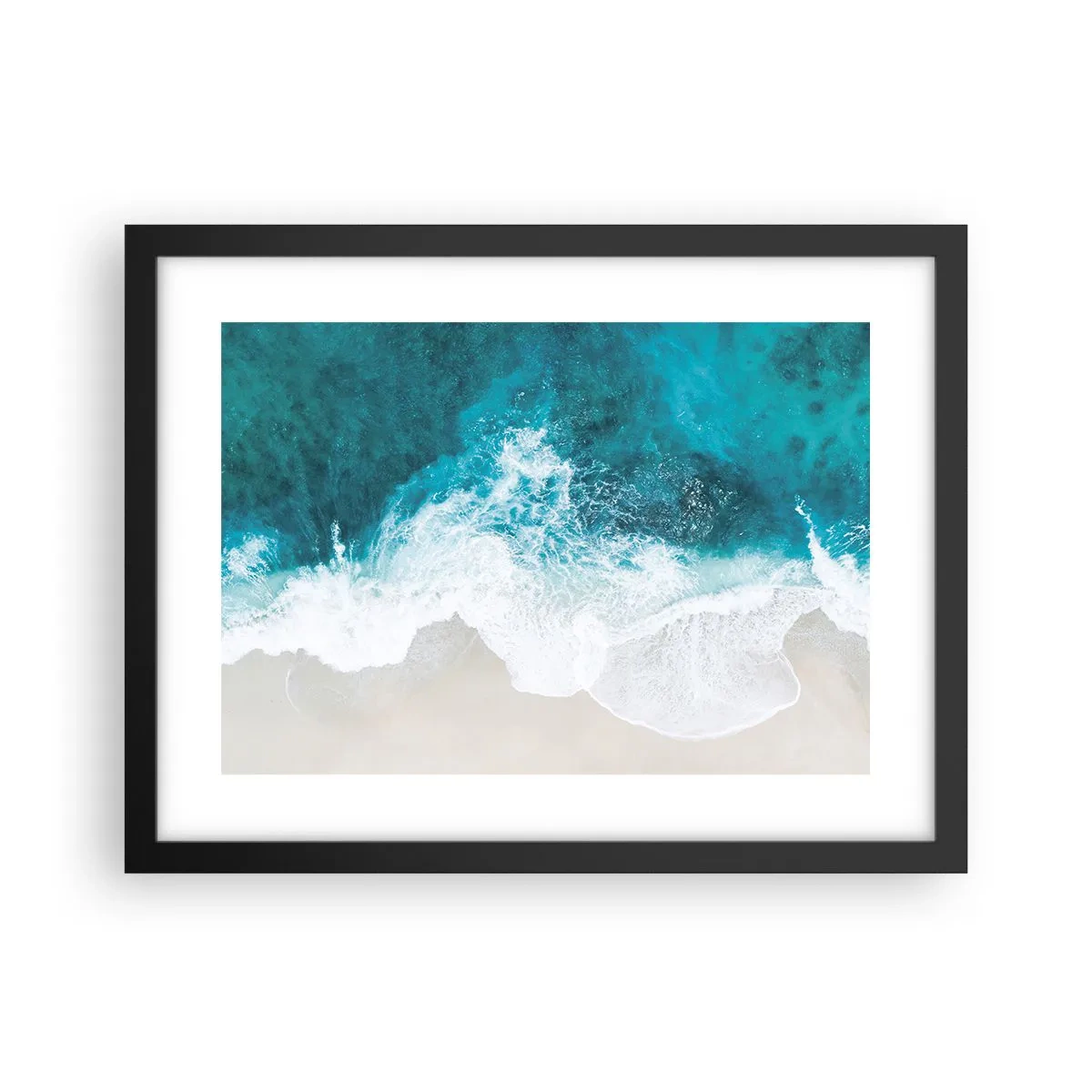 Pôster com moldura preta - Carícia natural - 40x30 cm