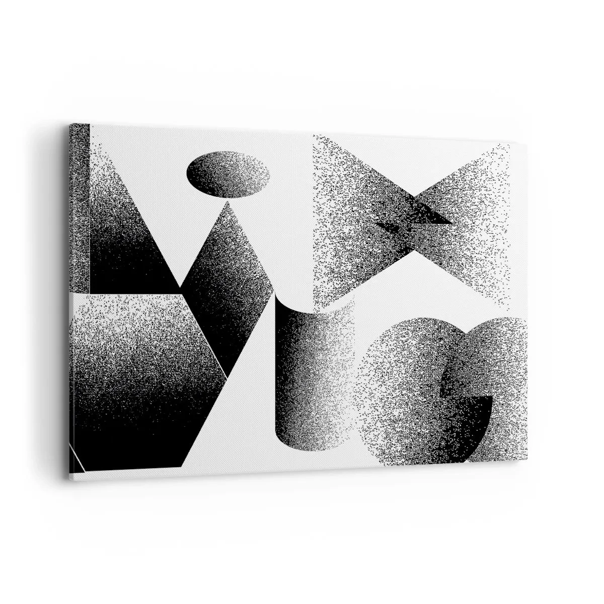 Quadro em tela - Ângulos e ovais - 120x80 cm