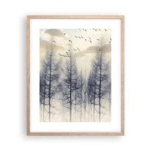 Pôster com moldura de carvalho claro - Espíritos florestais - 40x50 cm