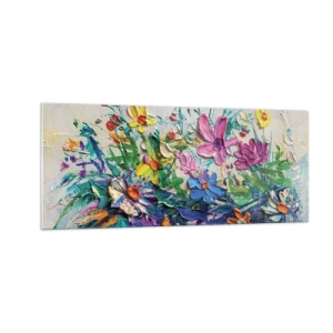 Quadro em vidro - Não é de todo natureza morta - 100x40 cm