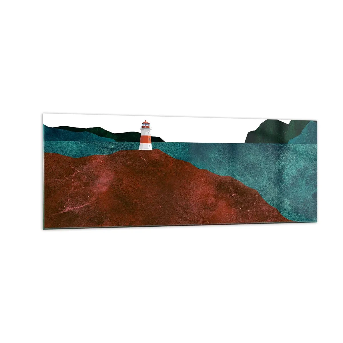 Quadro em vidro - Olhando para o mar - 140x50 cm