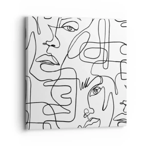 Quadro em tela - Em emoções emaranhadas - 30x30 cm