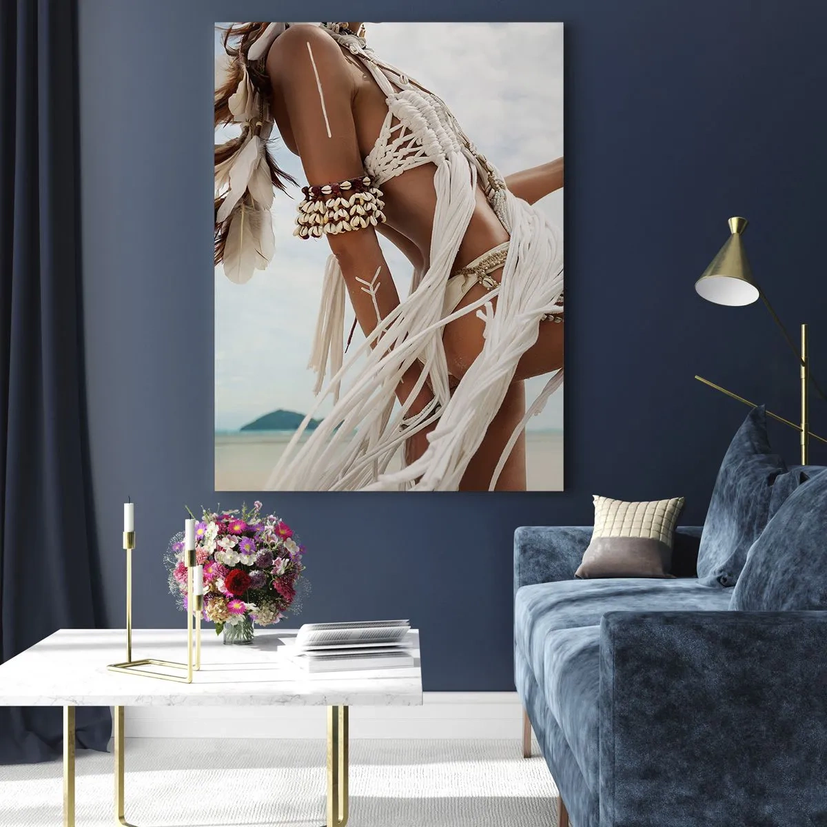 Quadro em vidro - Sacerdotisa do Sol - 80x120 cm