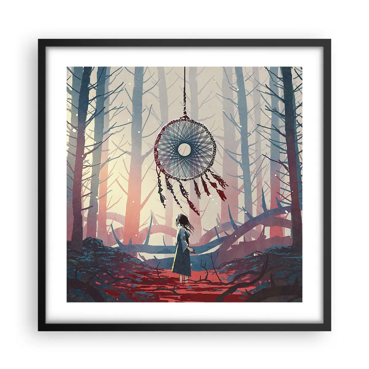 Pôster com moldura preta - O ritual secreto da felicidade - 50x50 cm