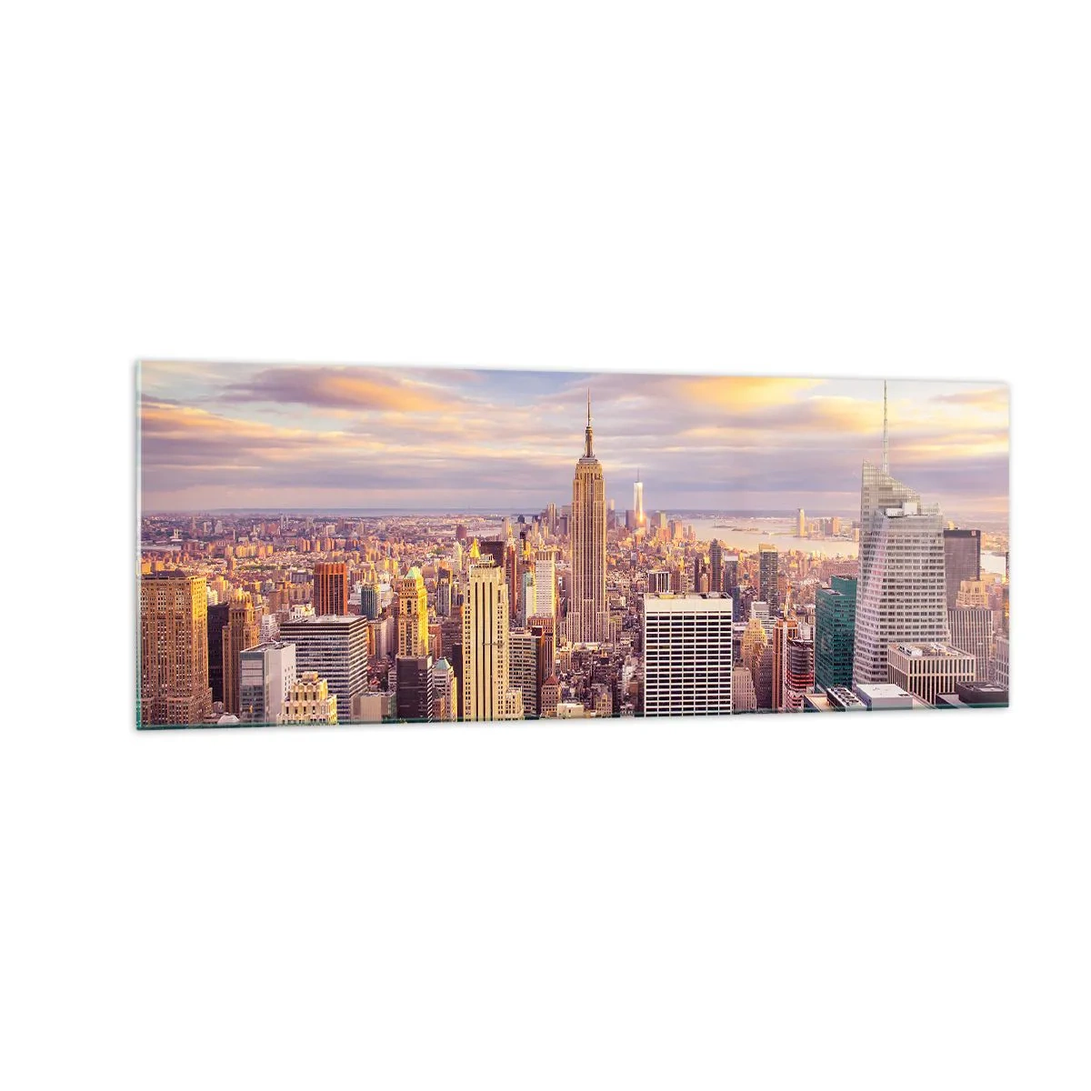 Quadro em vidro - Alcançar as nuvens - 140x50 cm