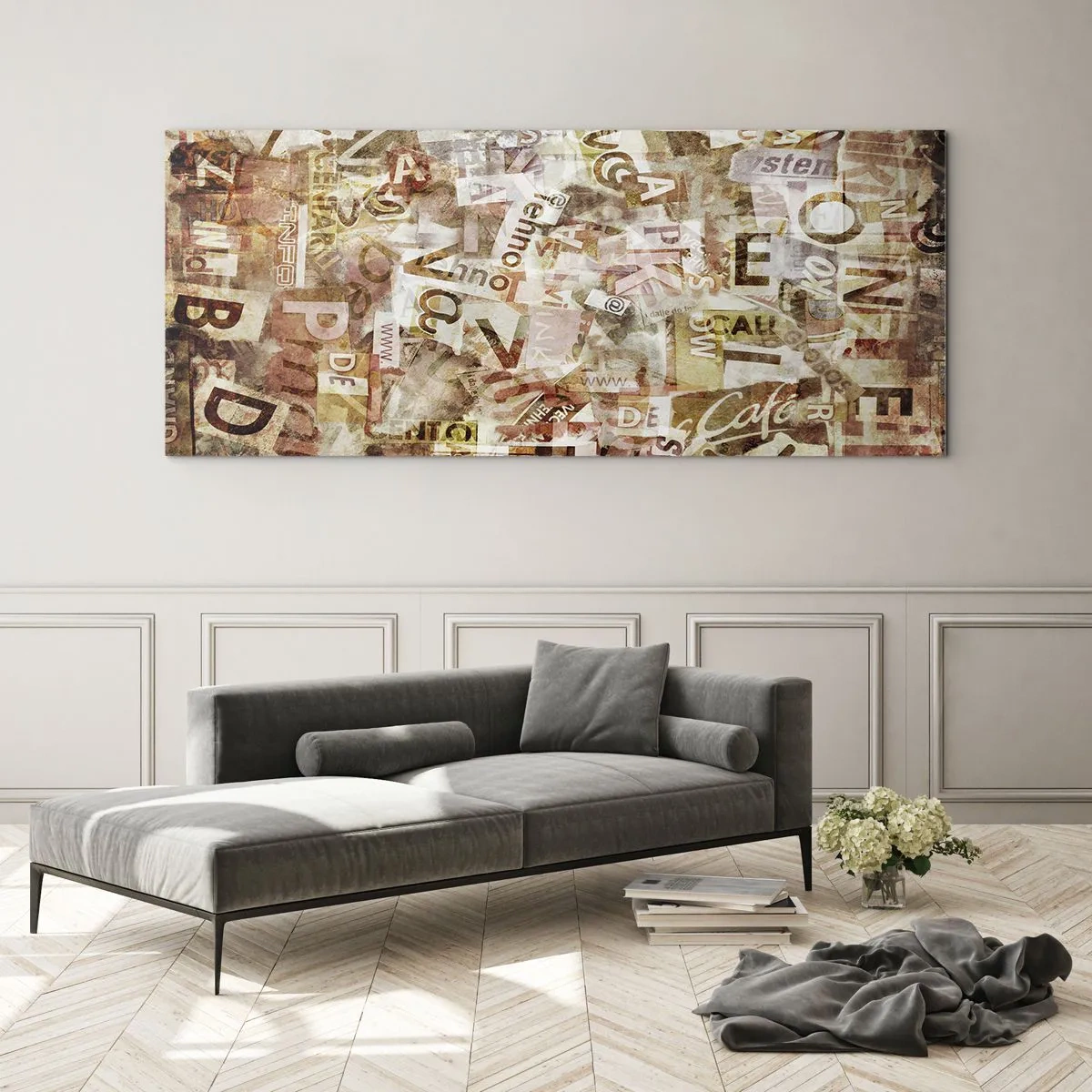 Quadro em vidro - Unificando a conversa fiada - 100x40 cm