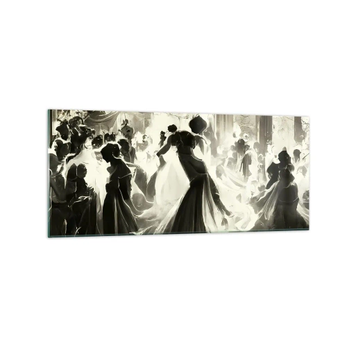 Quadro em vidro - O grande baile de máscaras - 120x50 cm