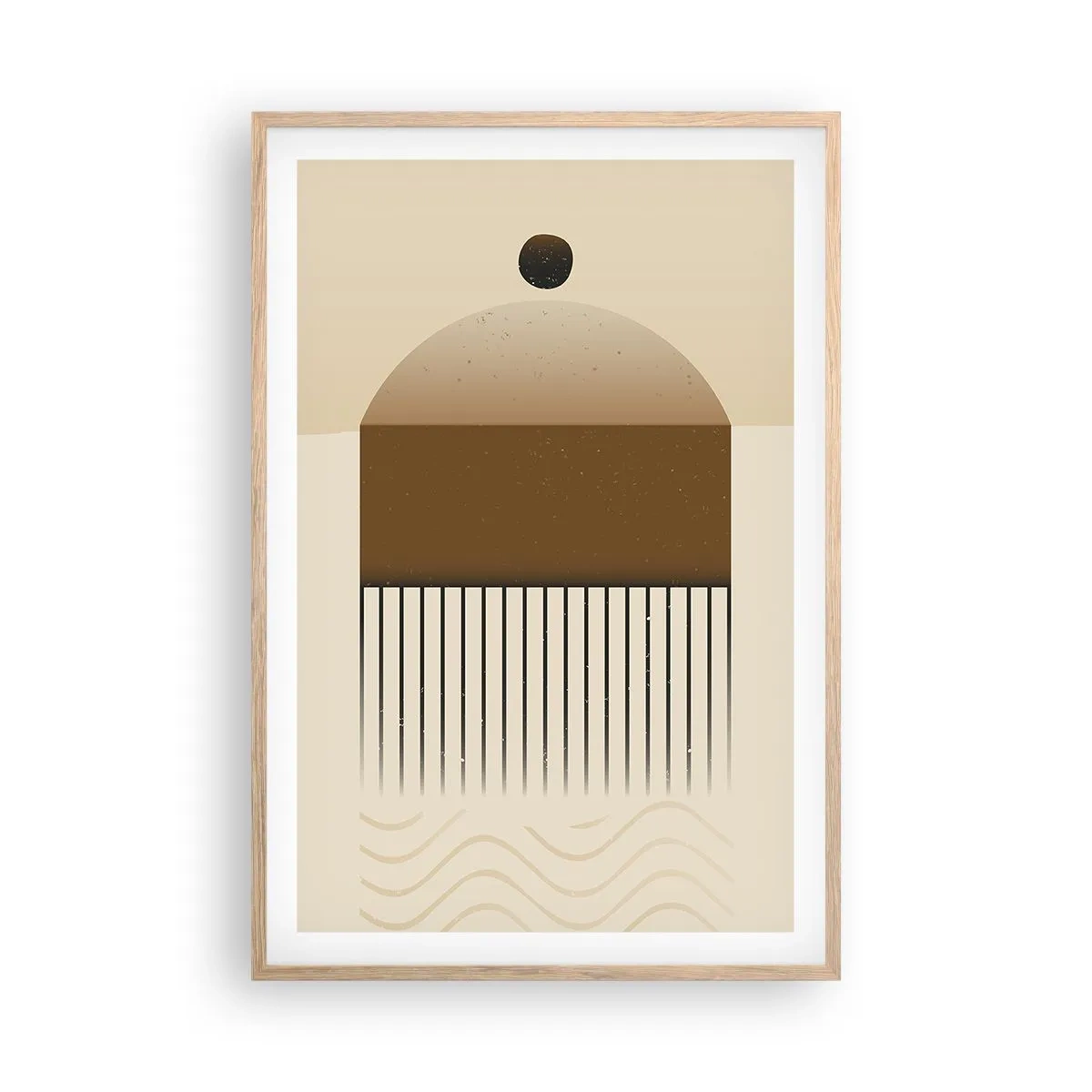 Pôster com moldura de carvalho claro - Diferentes estados - 61x91 cm