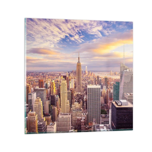 Quadro em vidro - Alcançar as nuvens - 40x40 cm