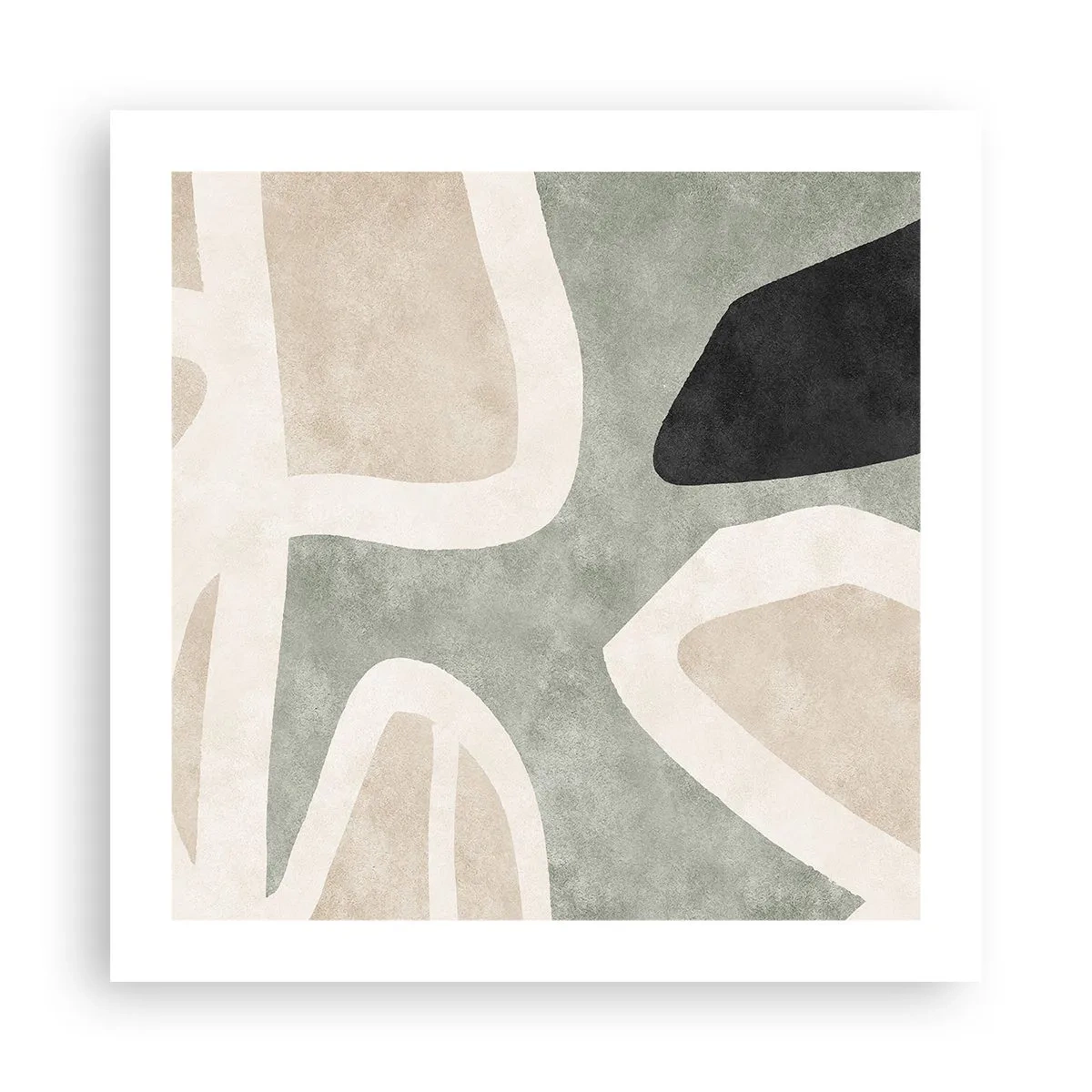 Pôster - Composição com motivo preto - 50x50 cm