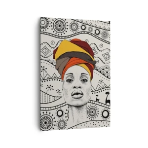 Quadro em tela - Retrato africano - 70x100 cm