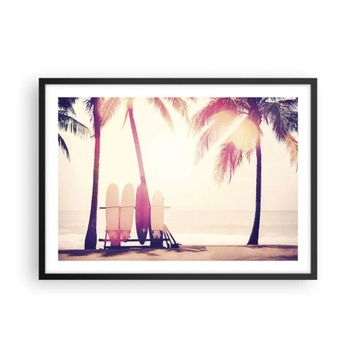 Pôster com moldura preta - Vai ser um grande dia - 70x50 cm