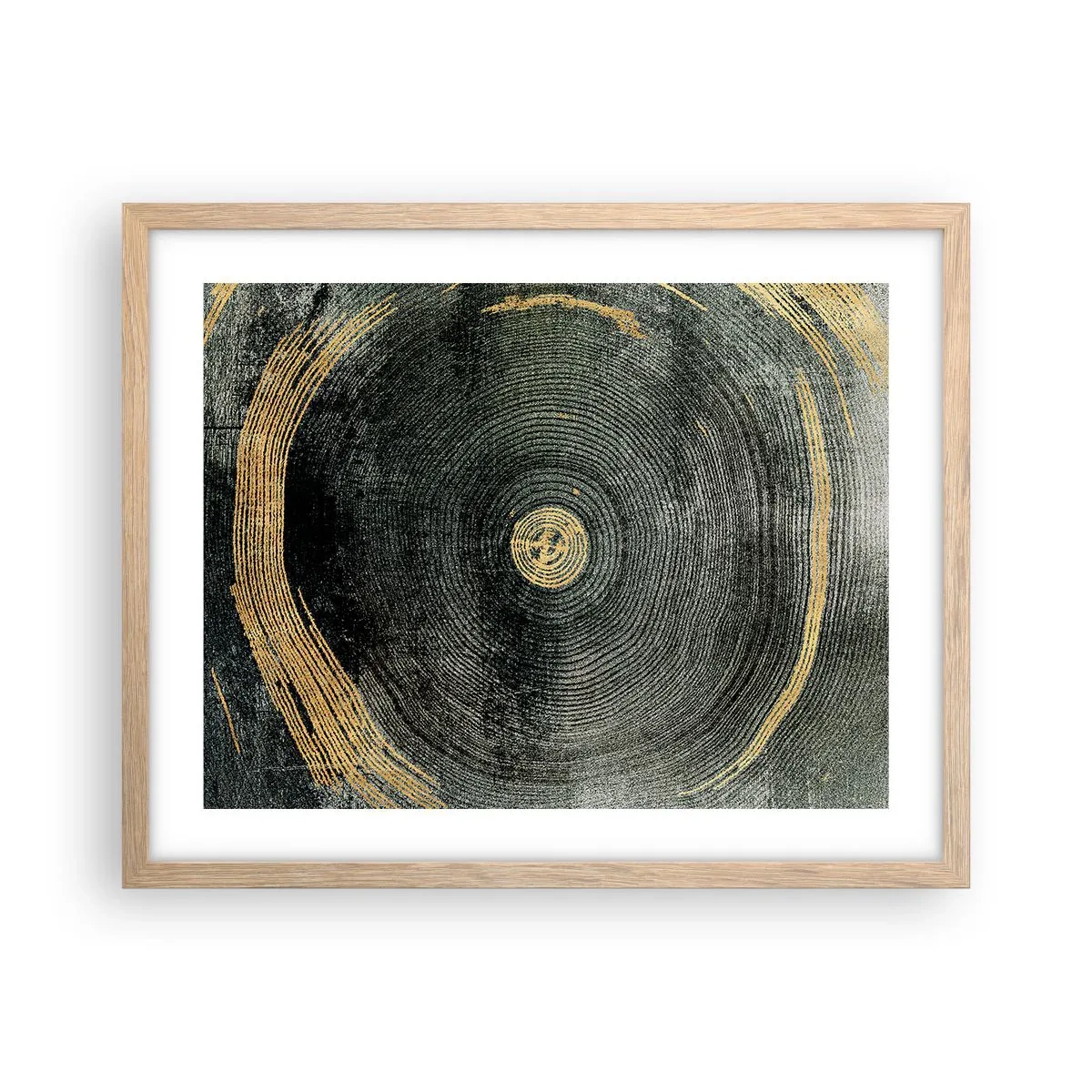 Pôster com moldura de carvalho claro - Mudança e persistência - 50x40 cm